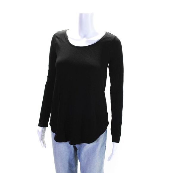 Calypso Saint Barth Womens Long Sleeves Light Sweater Black Size Extra Small - Picture 2 of 6